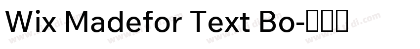 Wix Madefor Text Bo字体转换